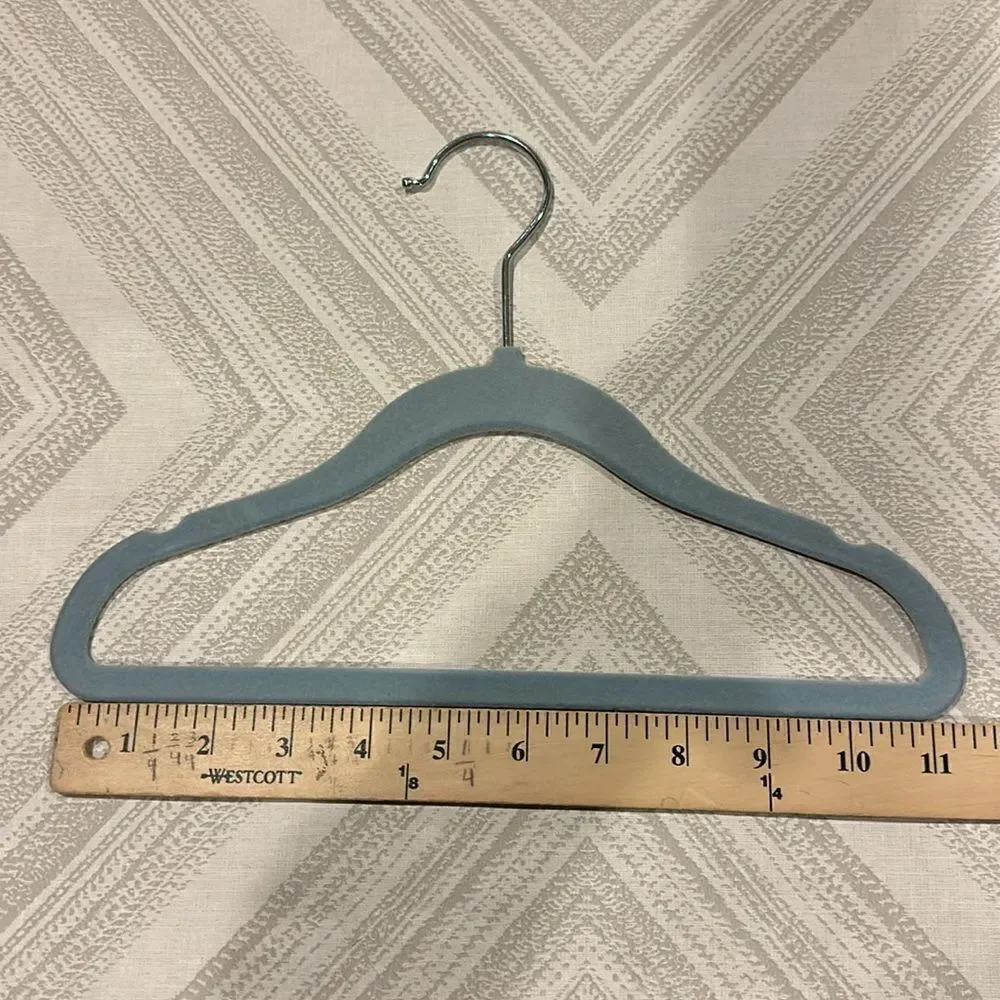Non Slip Toddler Light Blue Hangers Set of Twelve